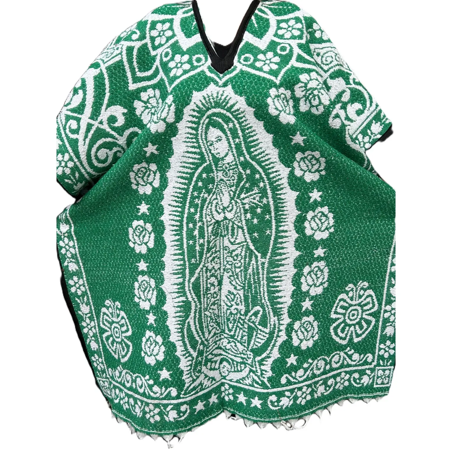 VIRGENCITA & SAN JUDAS PONCHO AFELPADO GREEN
