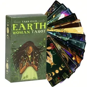 Earth Woman Tarot Deck, 78 Cards for Divination and Destiny, Card Game Box, Ideal Gift for Beginners and Professionals, Perfect for Holidays