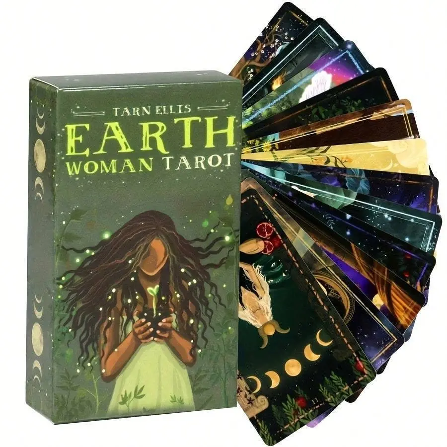 Earth Woman Tarot Deck, Tarot Card Set, 78 Cards for Divination and Destiny, Card Game Box, Ideal Gift for Beginners and Professionals, Perfect for Holidays