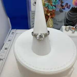 925 sterling silver #8 ring high quality l mexican silver cubic  zirconia (( anillo de plata Alta calidad plata Mexicana  talla #8 piedras finas de zirconia