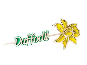Daffodil Name Flower Wooden Mother's Day Gift - Handmade, Hand Painted Daffodil Valentine's Day Birthday Name Flower - Customizable March Birth Month Flower Decor Decoration