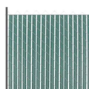 【Summervibes】VEVOR Chain Link Fence Privacy Slats Double-Wall with Wings for 4' High Fence Green