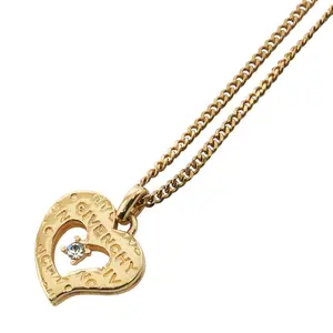 Pre-owned Givenchy Stainless Small Leather Goods Heart Necklace