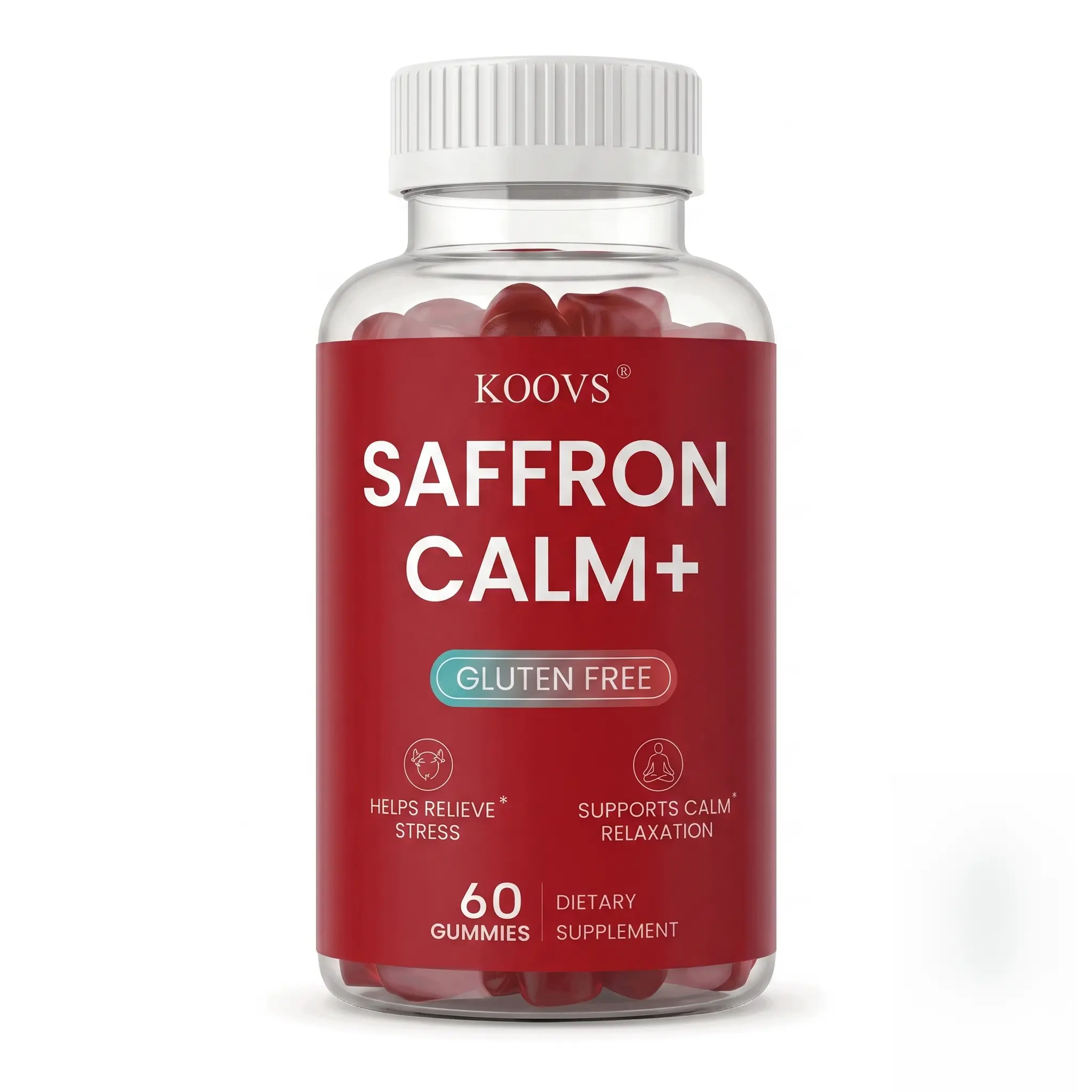Saffron Gummies – Supports Positive Mood, Stress Ease & Menstrual Comfort | with Chasteberry, Vitamin B6 & CoQ10 | 60 Gummies