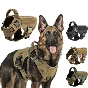 Large Dog Harness Training Pet Vest for French Bulldog German Shepherd Malinois Tactical Harnesses For Dogs Accessories