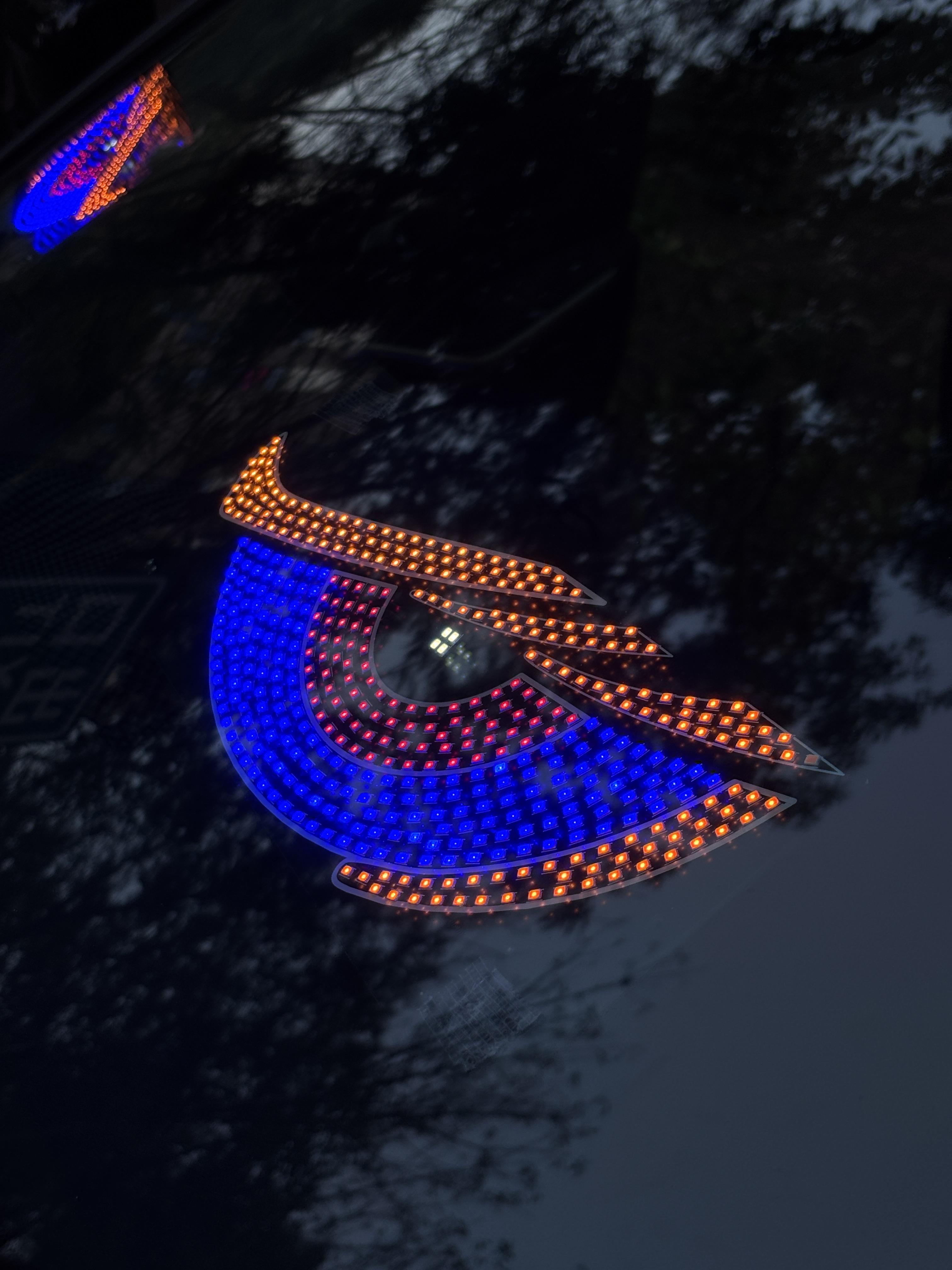 Devil Eyes USB LED Windshield Light 2 Modes Plug & Play Car Truck SUV Window Decor Universal Automotive Accessory Greenish Spring Illuminated Emblem