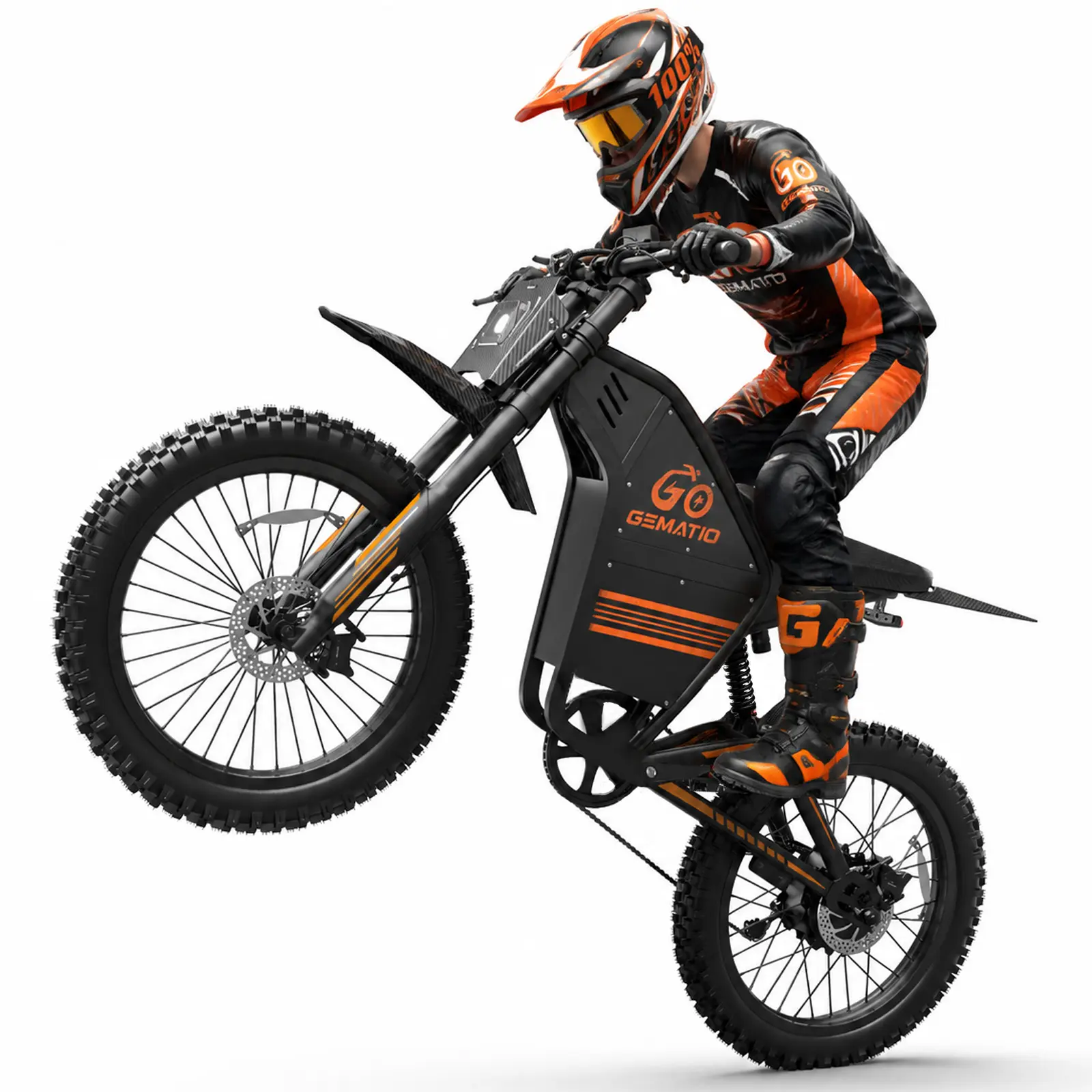 GUGOIS 6000W Electric Dirt Bike for Adults, 60V 35Ah Removable Lithium Battery, 43MPH Max Speed, Up to 120 Miles Range, 25" Off-Road Electric Bike with Full Suspension & Dual Hydraulic Disc Brakes