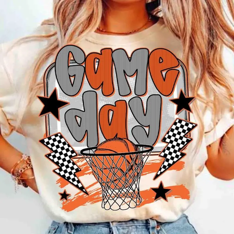 Game Day Basketball Shirt, Seersucker Basketball Coquette T-shirt, Lace Basketball Shirt , Checkered football Mom Tee, game day Tee