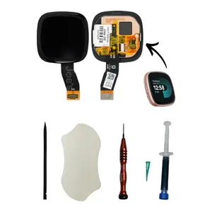JoesGEcom Replacement Screen for Fitbit Versa 4 FB523 Full Repair Kit Screen, Glue, Screwdriver, Pry Tool - Parts