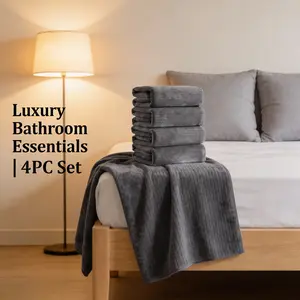 4-piece solid color bath towel set 70*140cm/27.6*55 inches, microfiber material, soft and comfortable, good absorbency, suitable for home use, available in various colors, suitable for bathroom showers, hotels, gyms, hotel supplies, household essentials,