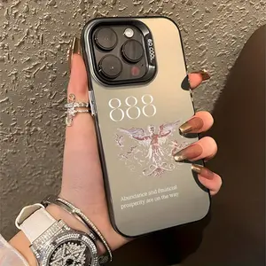 Phone Case: Angel Number 888 Aesthetic Pattern Laser Case Suitable for Apple iPhone 17 16 15 14 13 12 11 Mini Plus Pro Max Series Phone Case  Instagram Style Protective Cover Fashion Phone Case Simple Protection Cute Image, Minimalist IMD Anti-Drop