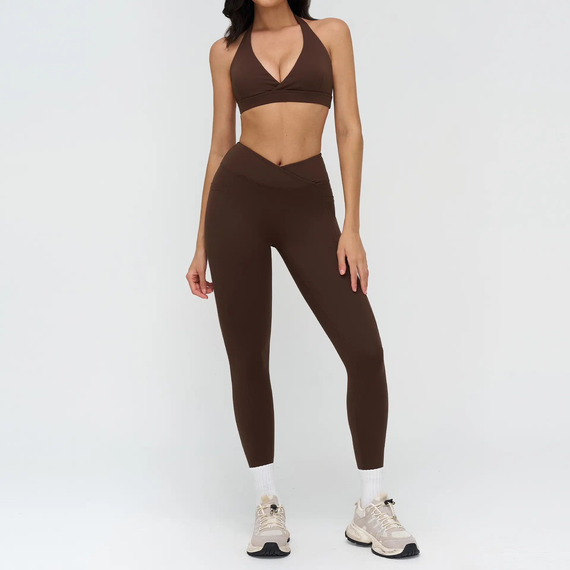 4518 bra+2030 1 pants   coffee color