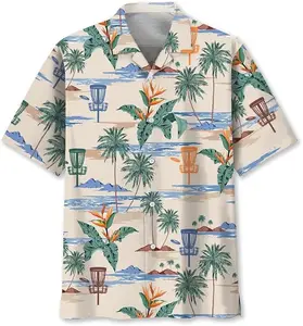 American Flag Disc Golf Shirts, Short Sleeve, Aloha Disc Golf Dry Fit, Gifts for Disc Golf Players