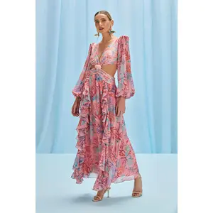 SEAWEED LONG SLEEVE BEACH DRESS