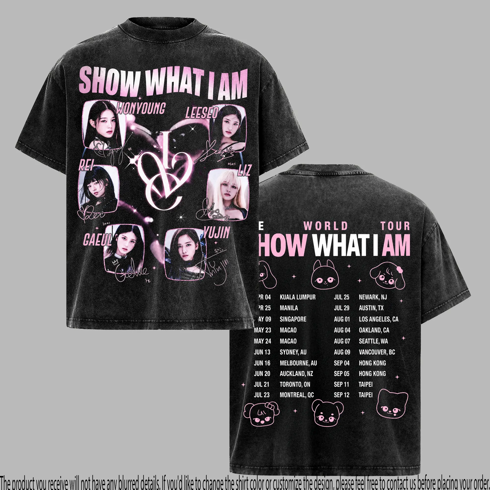 IVE Retro 2 Side Shirt, Ive Revive Shirt, IVE 2026 World Tour Show What I Am Shirt, K POP Ive Liz, LeeSeo, Gaeul, Wonyoung, Rei, Yujin Shirt