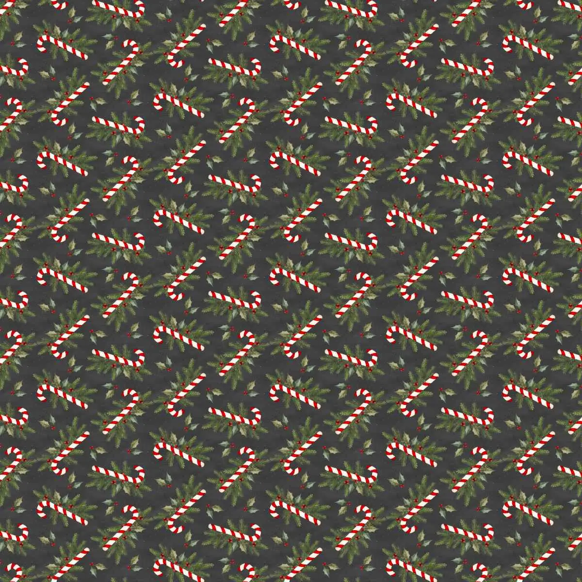 Fabric 3 Wishes Charcoal Sugar and Spruce Very Merry Gingerbread by the Quarter Yard 24612-CHR