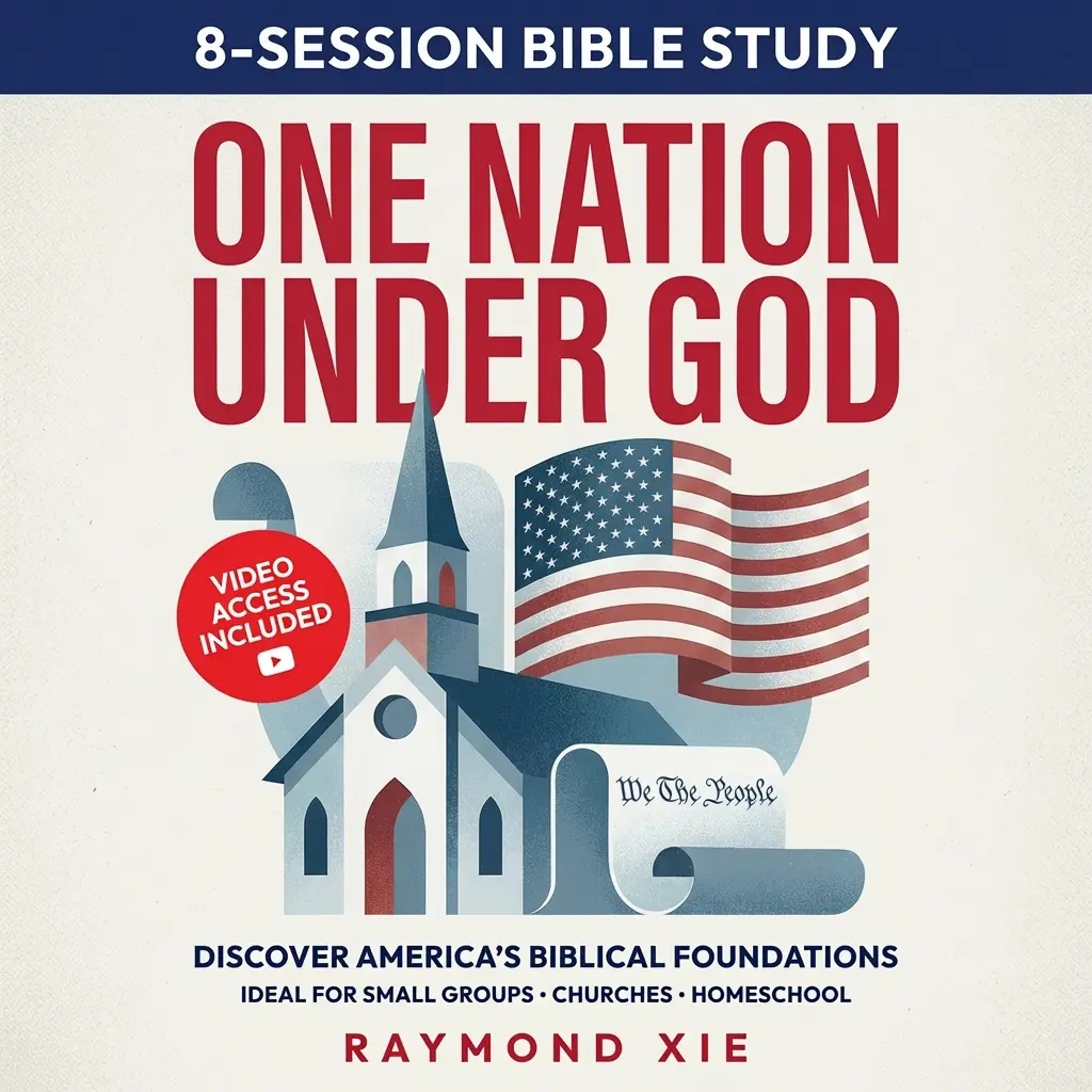 One Nation Under God – 8-Session Public Square Bible Study Book, Biblical Foundations of America's Declaration & Constitution, 8 Teaching Videos, 158 Pages, Church Small Groups, Homeschool & Personal Study