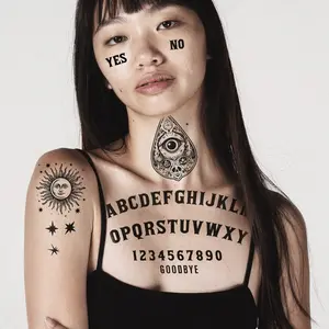 Spirit Board Temporary Tattoos - Spirit Board Costume Tattoo / Halloween Costume Ideas / Tattoo Costume for Adults / Spooky Tattoo Costume