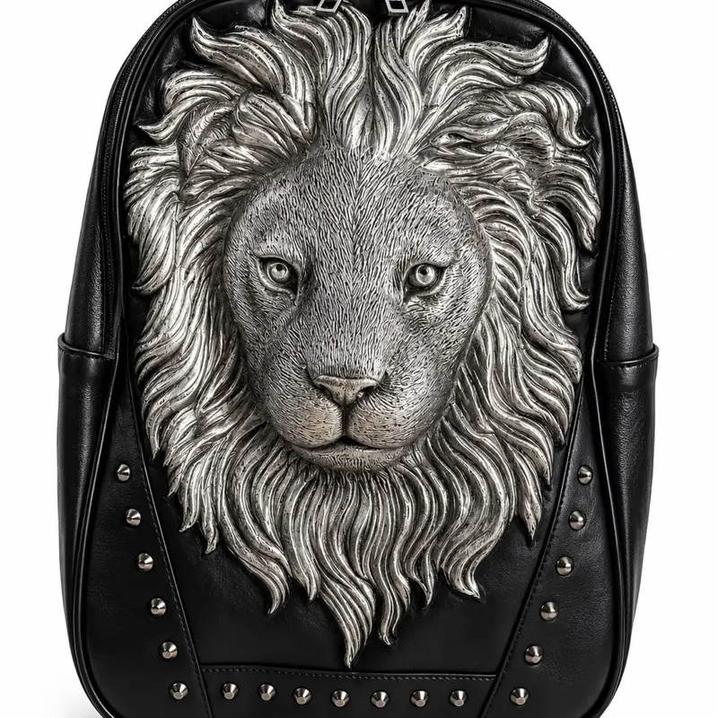 Men's 3D Ram Head Leather Fashion Backpack with Adjustable Straps, Men's Luggage Bag - TikTok Shop Men's 3D Ram Head Leather Fashion Backpack with Adjustable Straps, Men's Luggage Bag - TikTok Shop