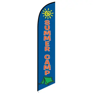 SUMMER CAMP 12ft Feather Banner Swooper Flag - FLAG ONLY (3)