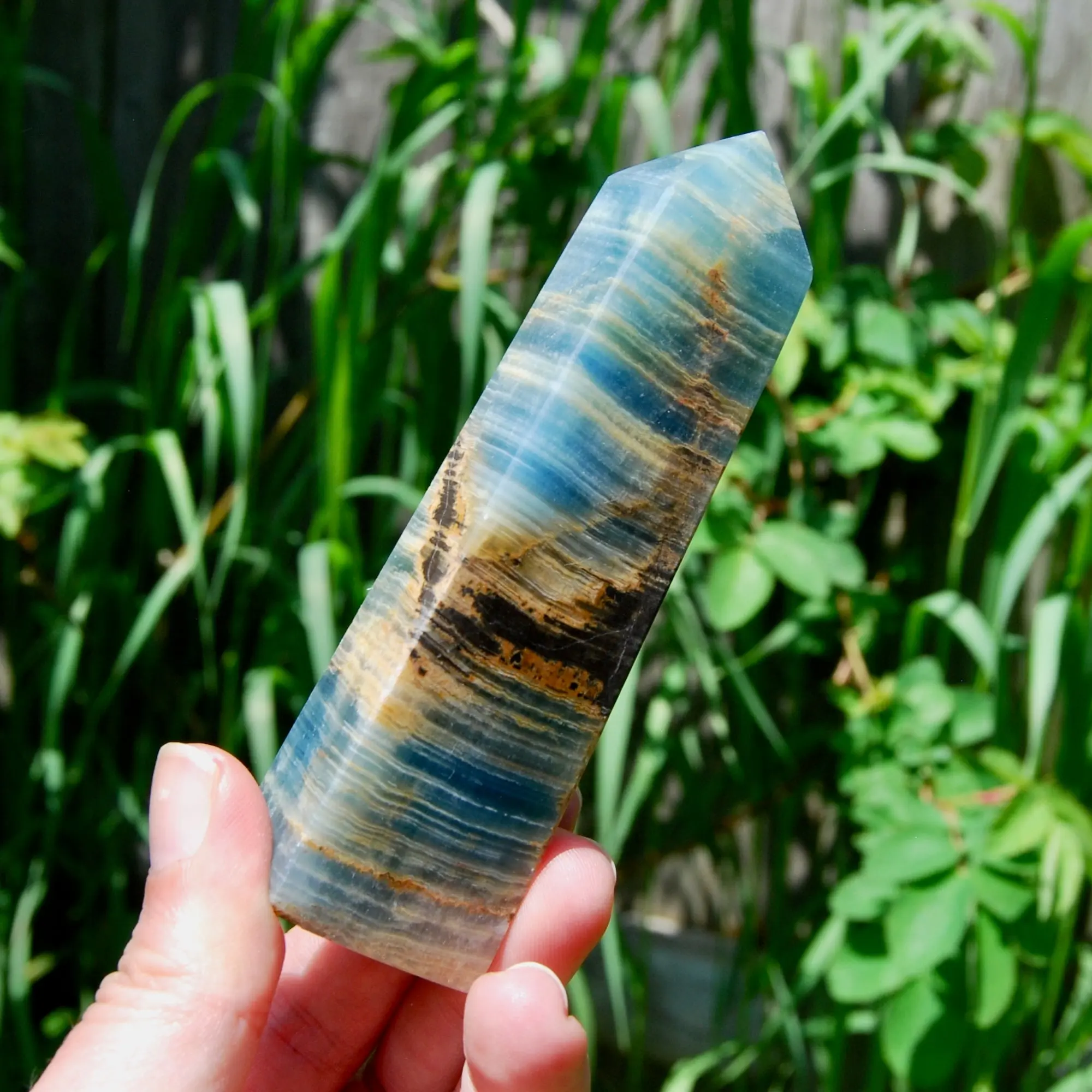 4.3" 137g Blue Onyx Crystal Tower, Argentina
