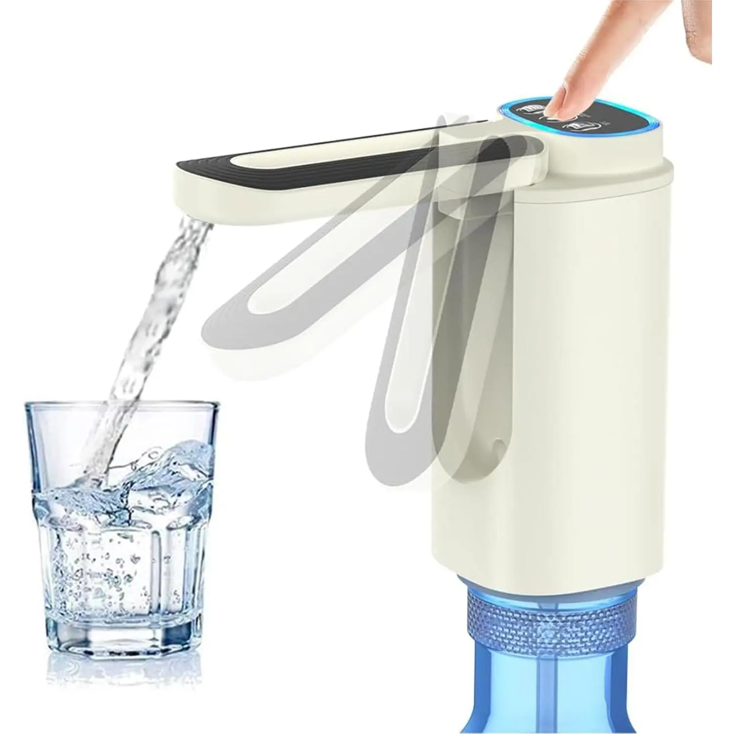 Portable Water Dispenser for 5 Gallon Bottle, Water Dispenser, Electric Water Pump, Rechargeable Water Pump for 5 Gallon Jug, Collapsible