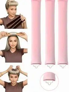 3Pcs Hair Rollers Set, Satin Heatless Curling Set - Hair Rollers, Headband Hair Curlers & Hot Rollers, To Sleep In, High Resilience Rubber Filling, Softer Durable, Heatless Styling Tools for Hair, Hair Styling Tools, Heatless Styling Kit
