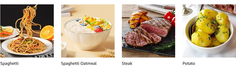 Bear Hot Pot Electric, 2L Multifunctional Portable Cooking Pot, 1000W Rapid Noodles Electric, Non-Stick Frying Pans for Steak, Egg, Ramen, Oatmeal With Dual Power Adjustment