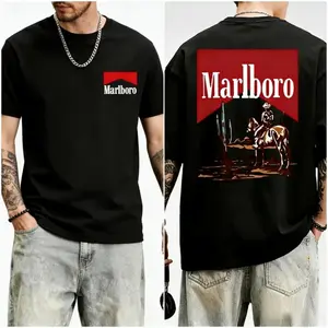 Cowboy Desert Marlboro T-shirt, Western-style graphic featuring horses and cacti, unisex rodeo t-shirt, wild west style t-shirt, unisex t-shirt.