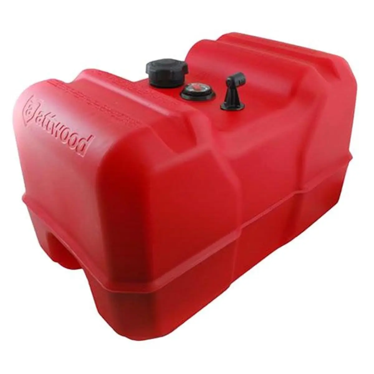 Attwood Marine 8812LPG2 High-Strength Injection-Molded Portable Fuel Tank, 12 gal Capacity, Gauge, Automatic Vacuum Valve, Ergonomic Handle, Exclusive Ratcheting Cap for All Conditions