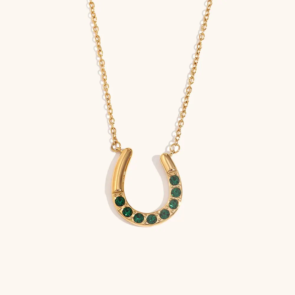 The Lucky One Horseshoe Stainless Steel Necklace stainless steel jewelry gift