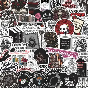 50Pcs Dark Romantic Literature Graffiti Stickers Waterproof DIY Luggage Notebook Decor Decals Craft
