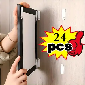 Heavy-Duty Nylon Picture Hanging Strips, Adhesive Mount, Non-Damaging Adhesive Hooks for Drywall, Perfect for Photos and Christmas Decor