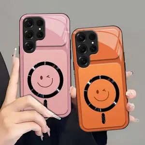 Winking Smiley MagSafe Compatible Case with Glossy Camera Lens Protection  for [Galaxy S25 Ultra] 952