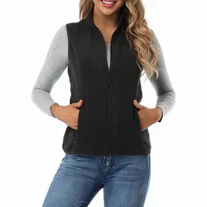 Womens Polar Soft Fleece Vest Classic Fit Sleeveless Jacket Cardigan Waistcoat With Zipper Pockets Full Zip Outerwear