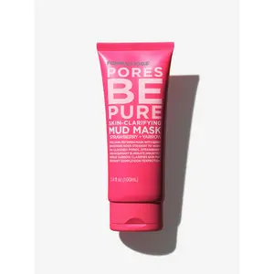 Formula10.0.6 Pores Be Pure Skin-Clarifying Mud Mask - Strawberry & Rosemary - 4.4 oz (100ml) - Skincare Treatment for Comfort