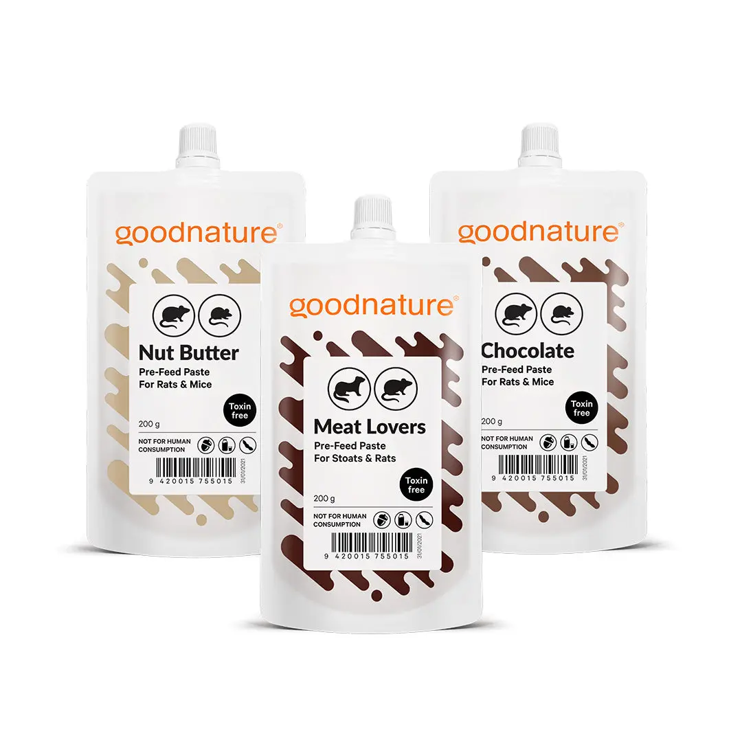200g Pre-Feed Paste Bag - Non-Toxic Humane Lure for Indoor & Outdoor Rat, Mouse & Stoat Traps - Pest Control Product | Available in 3 Flavors