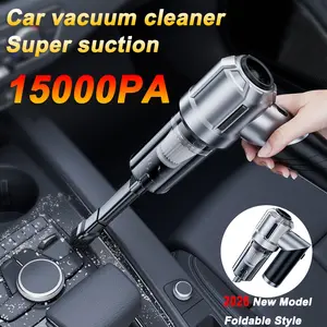 Foldable Car Vacuum Cleaner, 15000pa Super Suction, Compact Design, Ideal for Office, Home, Car, Carpet, Pet Hair, Floor Brush, Flexible Hose