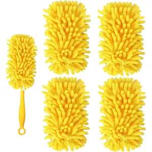 Reusable Duster Refill Compatible Hand Duster - 360 Heavy Duty Dusters Refills - Microfiber Ceiling Fan Duster for Swiffer Dusters Extended Handle, 4 Pack(Handle is Not Included)