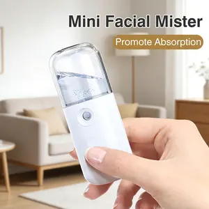 1 Count Mini Hydrating Device, Small Portable Humidifier, Rechargeable Facial Sprayer for Skin Moisturizing, White