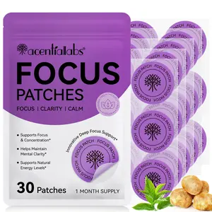 Acentiallabs Focus Patches 30P, With Vitamin B And Essential Nutrients, Helps Maintain Focus And Clarity, Delivers Nutrients Through Skin Absorption.