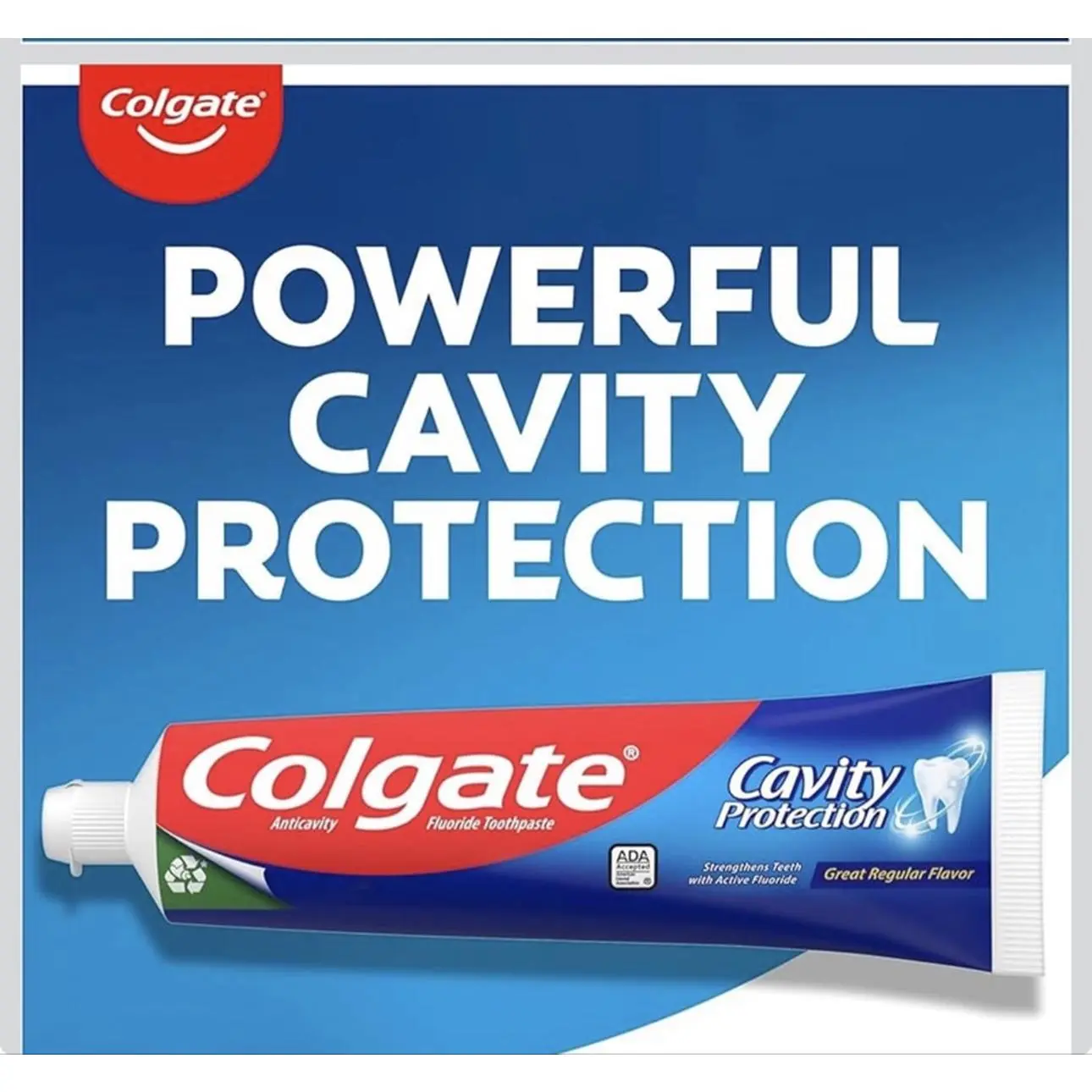 Colgate Cavity Protection Anticavity Fluoride Toothpaste for Powerful Cavity Defense and Great Regular Flavor
