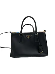 Pre-owned PRADA Black Saffiano Medium Galleria Tote/FYWJ04203223/3223