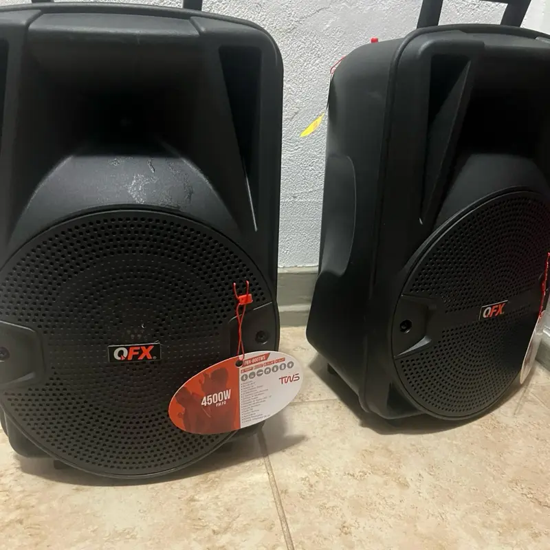 QFX PBX-800TWS Wireless Bluetooth Speaker with TWS Pairing Capability for Indoor and Outdoor Use rechargeable audio rechargeable