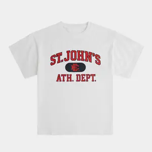 Vintage EE St. John’s Athletic Dept Graphic T-Shirt – Unisex Oversized Cotton Tee, Streetwear College Style