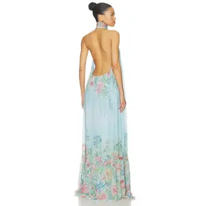 retrofete Francy Dress in Bleu Fleur Tropicale