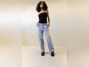 The Rocky Mid Rise Cargo Jeans by Nectar Premium Denim