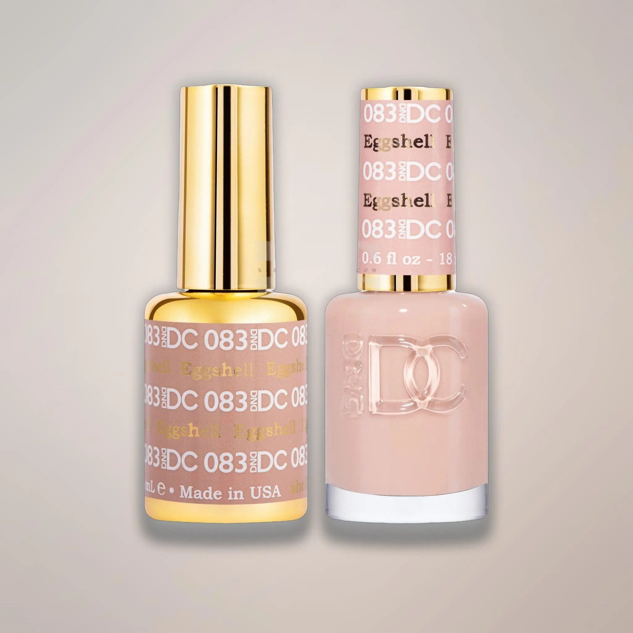 DND DC Duo - 083 Eggshell - Gel & Matching Lacquer Duo 0.5 oz