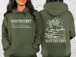 Wildflower Booktrovert Sweatshirt Gift For Librarian, Book Club Shirt, Bookish Hoodie, Book Lover Gift Shirt, Teacher Crewneck, Reading Tee