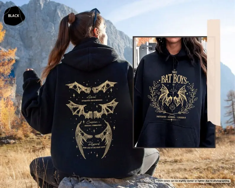 Bat Boys Sweatshirt, The Night Court Sweater, A Court OF Thorns And Roses Rhysand Cassian Azriel, Bookish Hoodie, Book Lover Gift, Bookish Gift